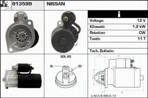 EDR 913599 - Motorino d'avviamento autozon.pro