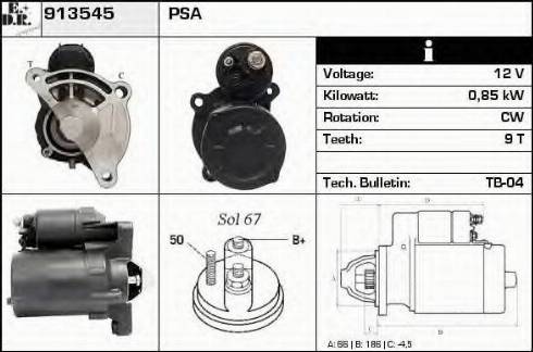 EDR 913545 - Motorino d'avviamento autozon.pro