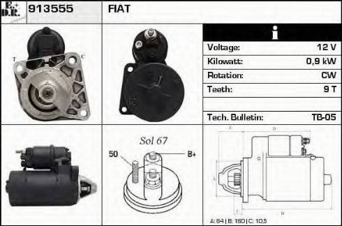 EDR 913555 - Motorino d'avviamento autozon.pro