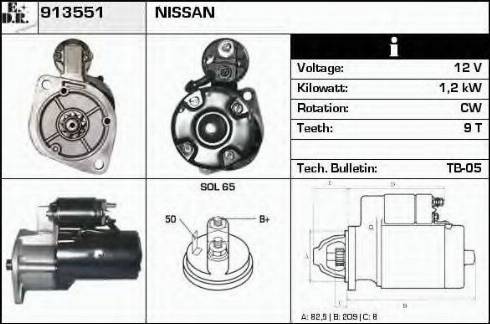 EDR 913551 - Motorino d'avviamento autozon.pro