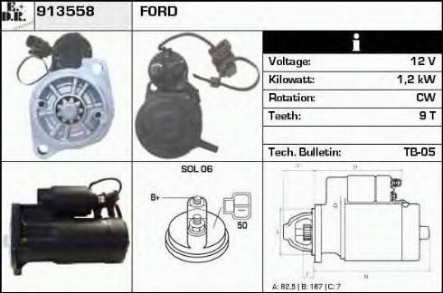 EDR 913558 - Motorino d'avviamento autozon.pro