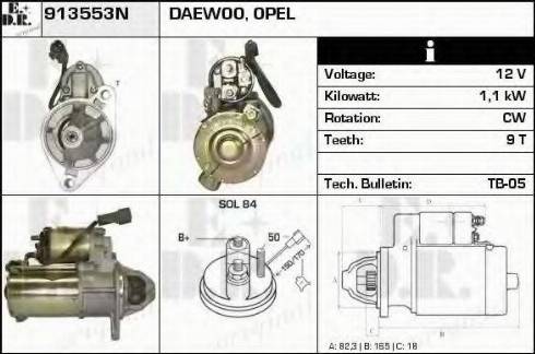 EDR 913553N - Motorino d'avviamento autozon.pro