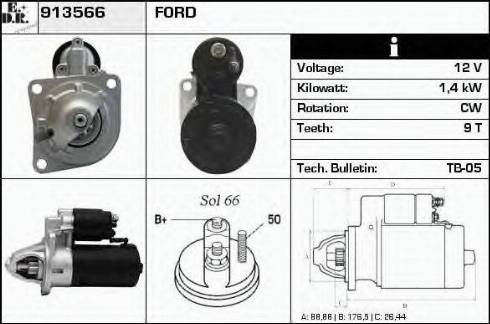 EDR 913566 - Motorino d'avviamento autozon.pro