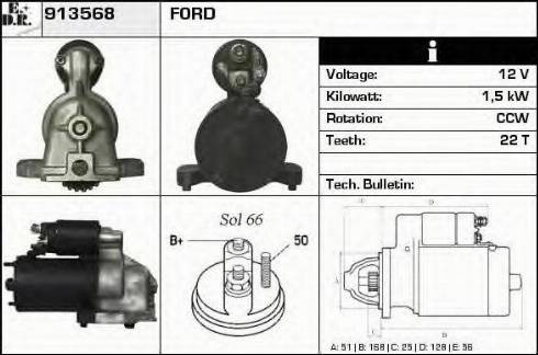 EDR 913568 - Motorino d'avviamento autozon.pro