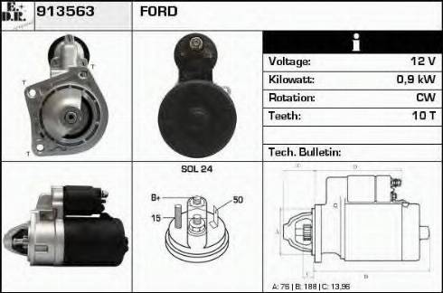 EDR 913563 - Motorino d'avviamento autozon.pro