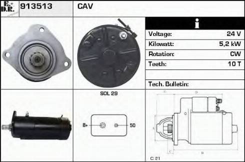 EDR 913513 - Motorino d'avviamento autozon.pro