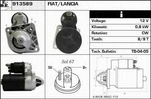 EDR 913589 - Motorino d'avviamento autozon.pro