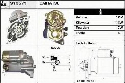 EDR 913571 - Motorino d'avviamento autozon.pro