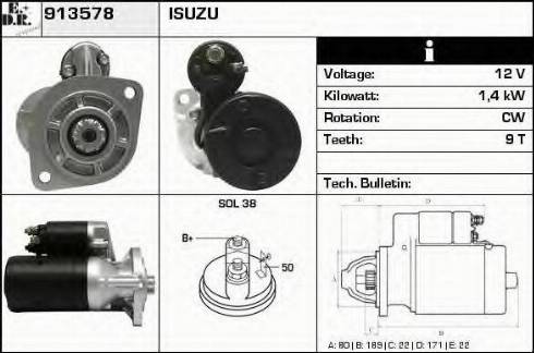 EDR 913578 - Motorino d'avviamento autozon.pro