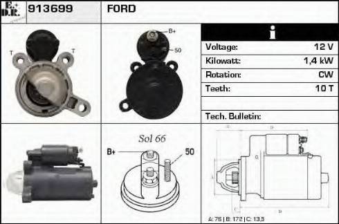 EDR 913699 - Motorino d'avviamento autozon.pro