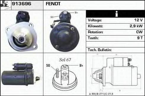 EDR 913696 - Motorino d'avviamento autozon.pro