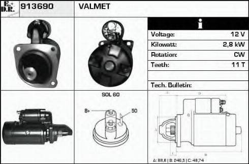 EDR 913690 - Motorino d'avviamento autozon.pro