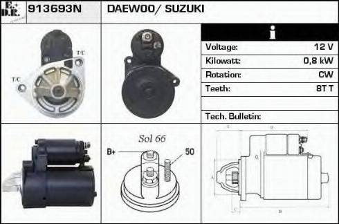 EDR 913693N - Motorino d'avviamento autozon.pro