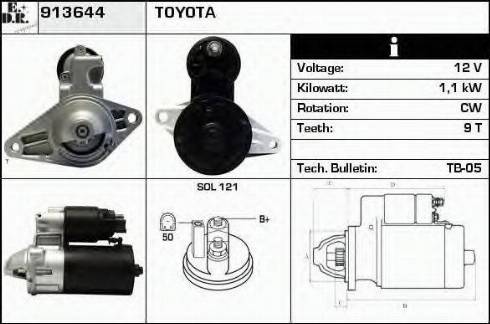 EDR 913644 - Motorino d'avviamento autozon.pro