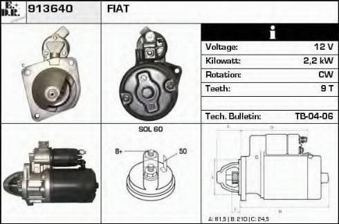 EDR 913640 - Motorino d'avviamento autozon.pro