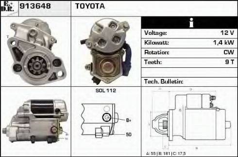 EDR 913648 - Motorino d'avviamento autozon.pro