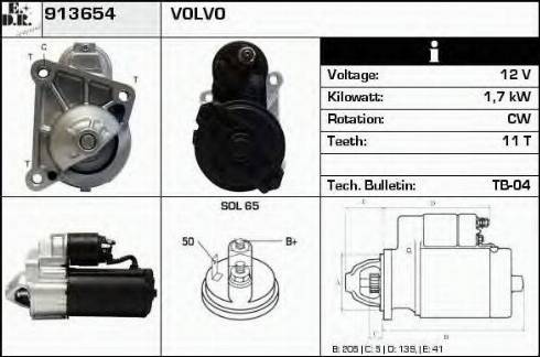 EDR 913654 - Motorino d'avviamento autozon.pro