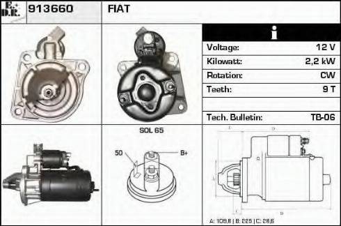 EDR 913660 - Motorino d'avviamento autozon.pro