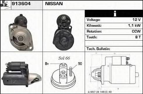 EDR 913604 - Motorino d'avviamento autozon.pro