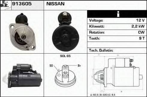 EDR 913605 - Motorino d'avviamento autozon.pro