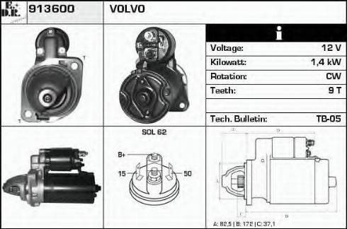 EDR 913600 - Motorino d'avviamento autozon.pro