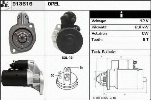 EDR 913616 - Motorino d'avviamento autozon.pro