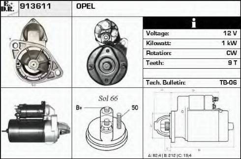 EDR 913611 - Motorino d'avviamento autozon.pro