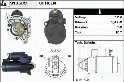 EDR 913689 - Motorino d'avviamento autozon.pro