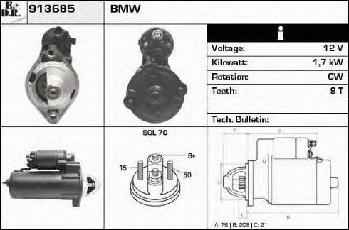 EDR 913685 - Motorino d'avviamento autozon.pro