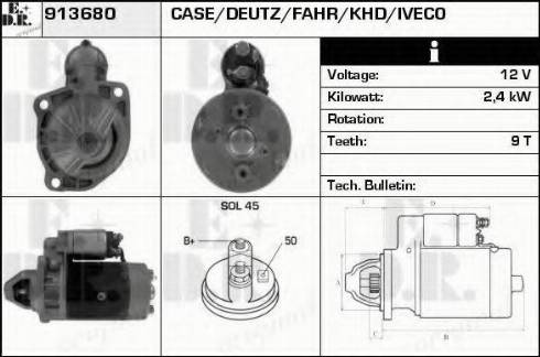 EDR 913680 - Motorino d'avviamento autozon.pro