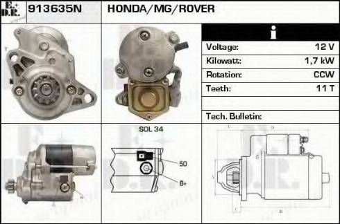 EDR 913635N - Motorino d'avviamento autozon.pro