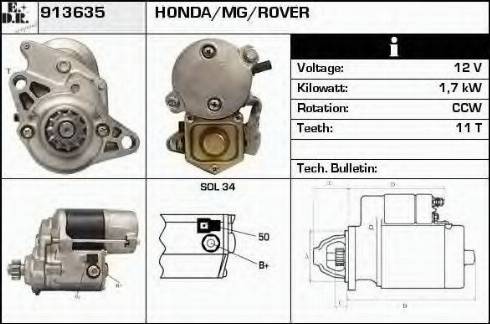 EDR 913635 - Motorino d'avviamento autozon.pro