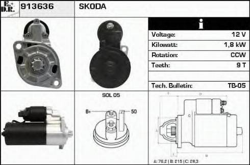 EDR 913636 - Motorino d'avviamento autozon.pro