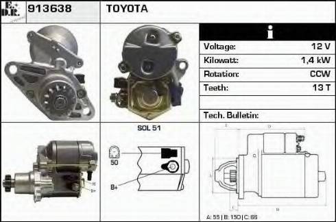 EDR 913638 - Motorino d'avviamento autozon.pro