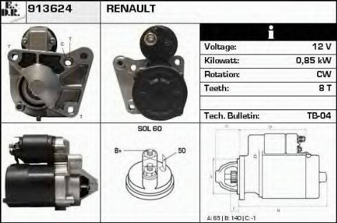 EDR 913624 - Motorino d'avviamento autozon.pro