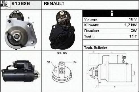 EDR 913626 - Motorino d'avviamento autozon.pro