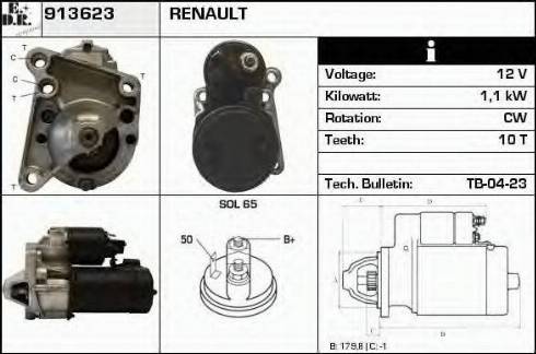 EDR 913623 - Motorino d'avviamento autozon.pro