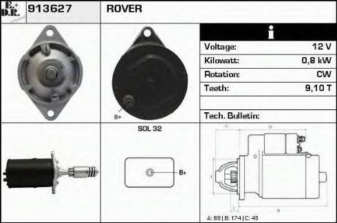 EDR 913627 - Motorino d'avviamento autozon.pro