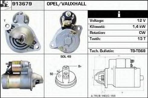 EDR 913679 - Motorino d'avviamento autozon.pro