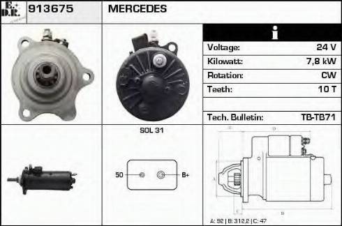 EDR 913675 - Motorino d'avviamento autozon.pro