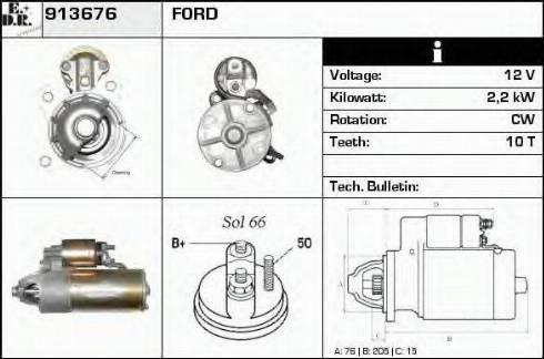 EDR 913676 - Motorino d'avviamento autozon.pro