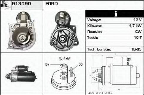 EDR 913090 - Motorino d'avviamento autozon.pro