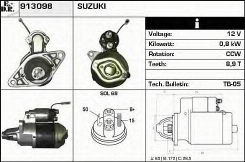 EDR 913098 - Motorino d'avviamento autozon.pro