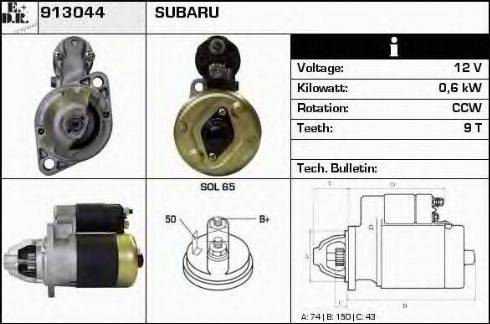 EDR 913044 - Motorino d'avviamento autozon.pro