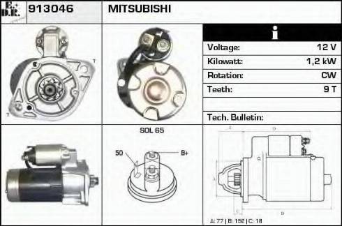 EDR 913046 - Motorino d'avviamento autozon.pro