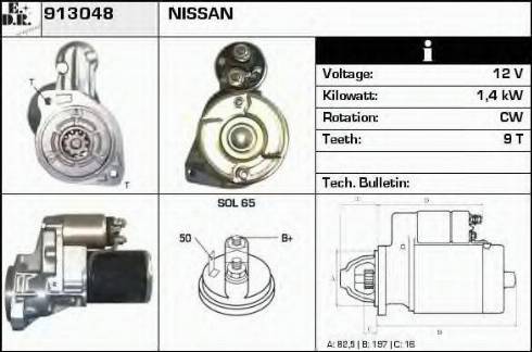 EDR 913048 - Motorino d'avviamento autozon.pro