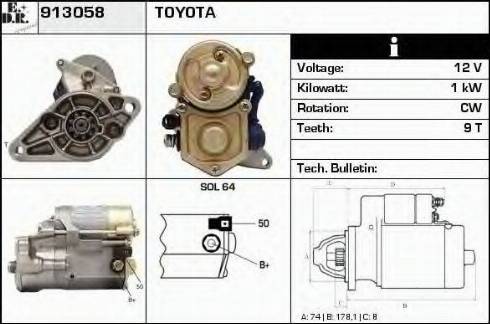 EDR 913058 - Motorino d'avviamento autozon.pro