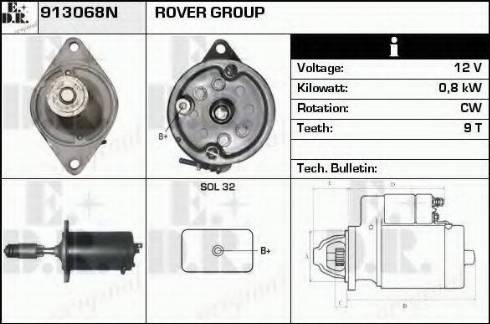 EDR 913068N - Motorino d'avviamento autozon.pro