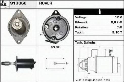 EDR 913068 - Motorino d'avviamento autozon.pro