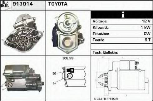 EDR 913014 - Motorino d'avviamento autozon.pro